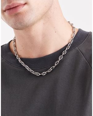 Classics 77 Detailed Chain Link Necklace - Black