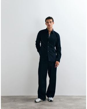 French Connection Long Sleeve Cord Shirt - Blue