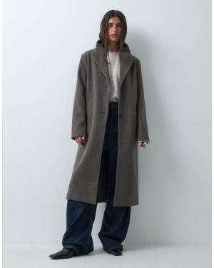 ASOS Single Breasted Throw-on Overcoat - Grey