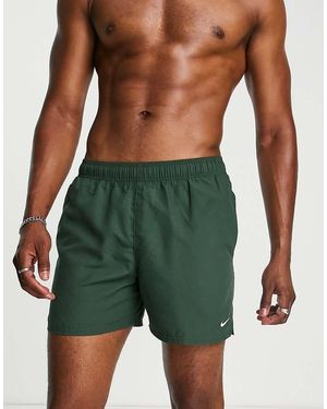 Nike Shorts De Baño De 5" Verde Oscuro De Estilo Voleibol De