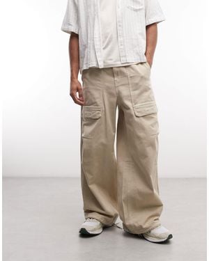 Weekday Oversized Parachute Pants - Natural