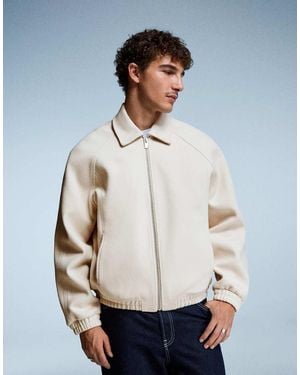 Bershka Synthetic Wool Trucker Jacket - Blue