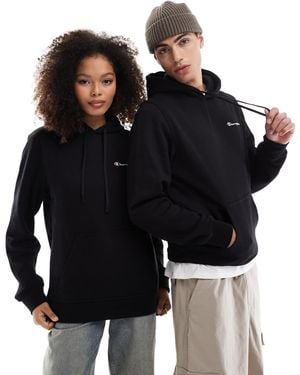 Champion Legacy Unisex Left Chest Logo Hoodie - Black