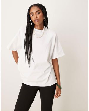 ASOS Heavyweight Cotton With Grown On Neck And Shoulder Pad Detail - White