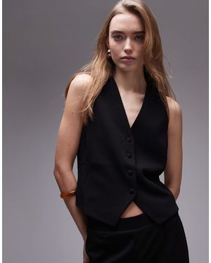 Mango Tailored Waistcoat Co-ord - Black