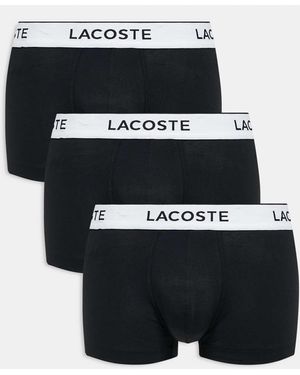 Lacoste 3 Pack Trunks - Black