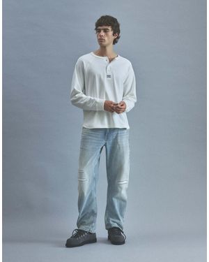 Pull&Bear – weite jeans - Blau