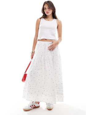 Levi's Levi'Becca Tiered Floral Print Skirt - White