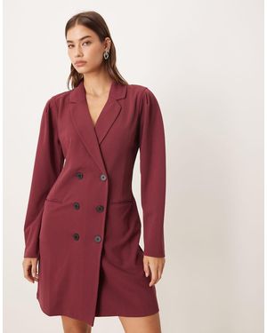Jdy Vestito Blazer Bordeaux - Rosso