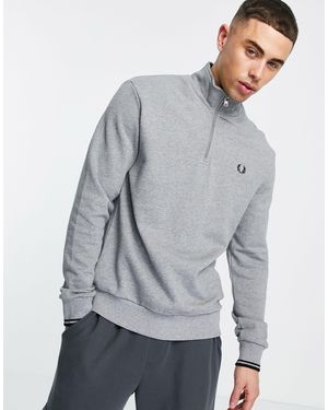 Fred Perry 1/4 Zip Sweatshirt - Grey