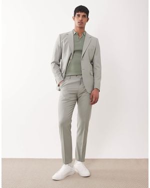 SELECTED Slim Fit Suit Pants - Gray