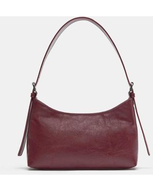 Pull&Bear Sac porté épaule à surpiqûres - bordeaux - Violet