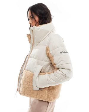 Columbia Chaqueta Acolchada Oscuro Y Beis Con Diseño Híbrido De Sherpa Leadbetter Point Ii De -Beis Neutro