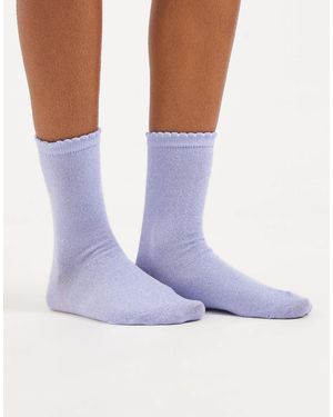 Pieces Glitter Socks - Purple