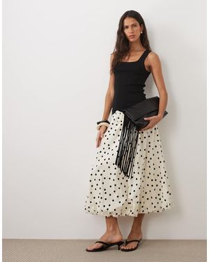 Vila Midi Rok Met Ballonzoom - Zwart