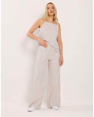 Long Tall Sally Stripe Vest Top - Natural