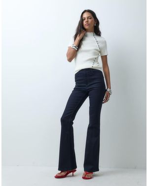 ASOS Power Stretch Sculpt Flare Jeans - Blue