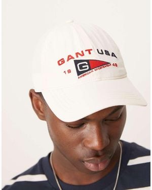 GANT Gorra De Béisbol Con Logo De Bandera Y Texto "Usa" De -Blanco