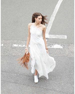ASOS Vestito Lungo Con Pannello - Grigio