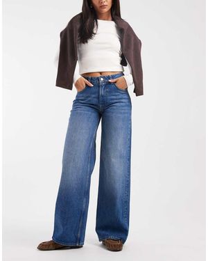ASOS Low Rise Wide Leg Jean - Blue