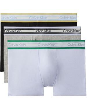 Calvin Klein Icon Cotton Stretch 3 Pack Trunks - Multicolour