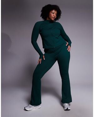 4505 Curve Icon Zip Up Studio Long Sleeve Top - Blue