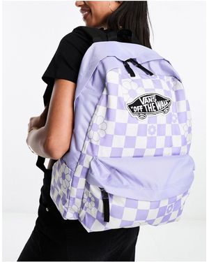 Vans Mochila a cuadros dameros realm - Blanco