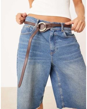 Mango Cintura Con Dettaglio Ad Anello Oro - Blu