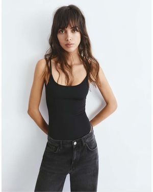 Pull&Bear Body Van Polyamide Met Dunne Bandjes - Zwart