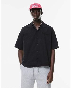 Pull&Bear Camicia Grigia Con Stella Ricamata - Nero