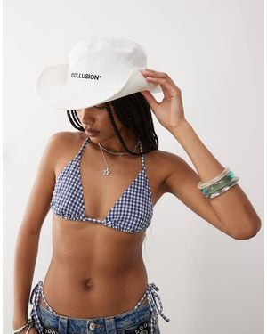 Collusion Branded Cowboy Hat - Brown