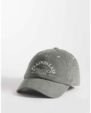 ASOS Embroidered Logo Corduroy Baseball Cap - Gray