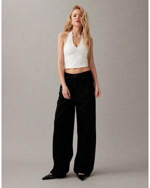 Weekday Astro Unisex Low Rise baggy Fit Jeans - Black