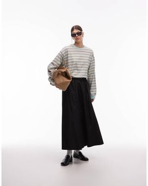 ASOS Gonna Midi Nera Voluminosa - Bianco