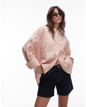 TOPSHOP – gestreifte hemdbluse - Orange