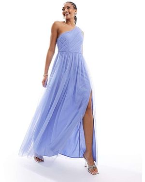 ANAYA Vestito Lungo Da Damigella Monospalla - Blu