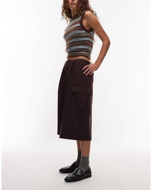 ASOS Tailored Cargo 3/4 Length Trouser - Purple