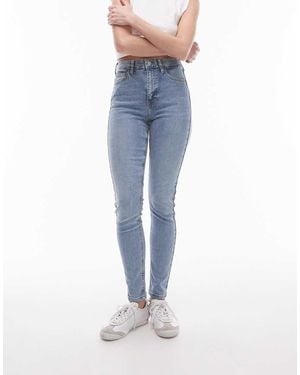TOPSHOP Vaqueros Descoloridos De Talle Alto Y Corte Pitillo Jamie De -Azul