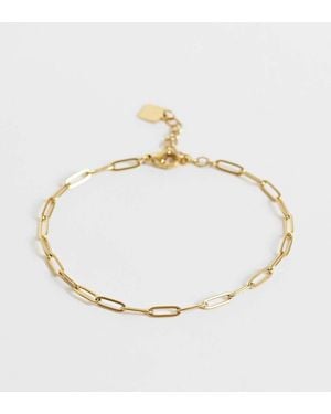 ASOS Asos Design Curve Bracciale A Maglie A Graffetta - Metallizzato