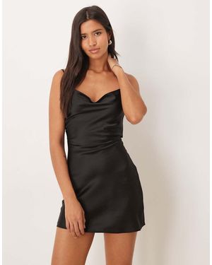 NARRATED Tie Back Mini Dress - Black