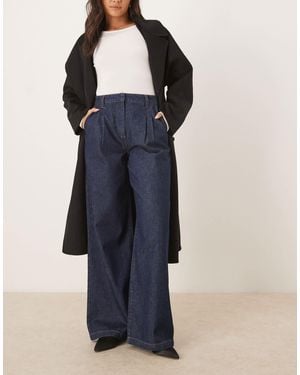 Nobody's Child Pleat Front Tailored Denim Jeans - Blue