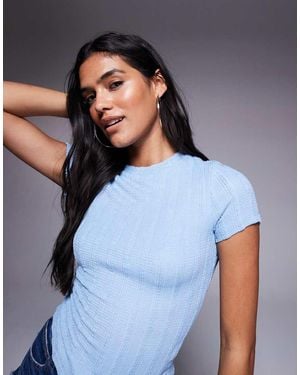 River Island Textured Baby Tee - Blue