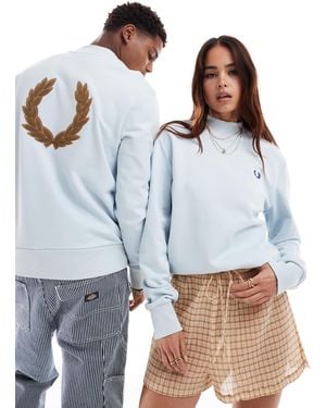 Fred Perry Laurel Wreath High Neck Sweatshirt - Blue
