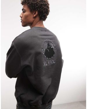 X-Large Gorillas Nation Crew Neck Sweatshirt - Grey