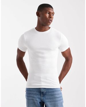 ASOS Essentials Muscle Fit T-shirt - White