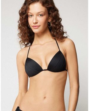 Tezenis Graduated Triangle Bikini Top - Black