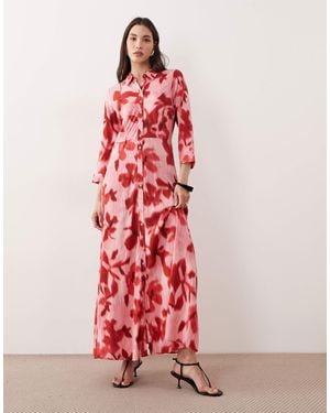 Y.A.S Maxi Shirt Dress - Pink