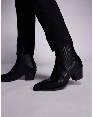 ASOS Western Chelsea Boots - Black