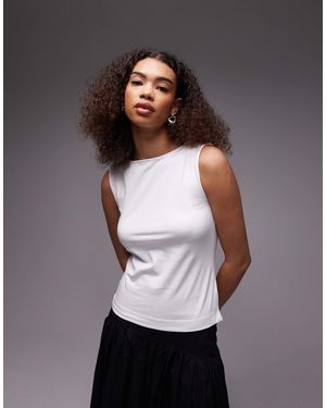 ARKET Jersey Boat Neck Tank Top - Gray