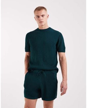 ASOS Knitted Co-ord Shorts - Blue